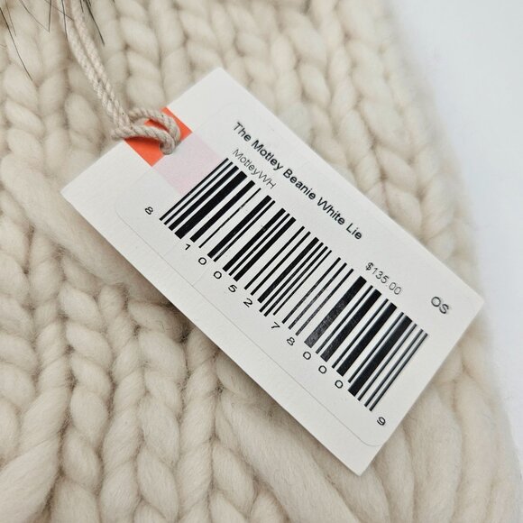 NWT Lele Sadoughi Motley Beanie White Lie in Ivory - One Size main image 5